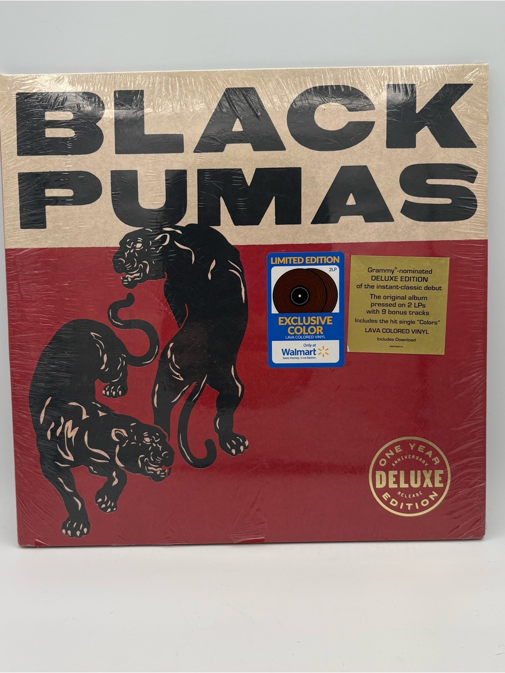 BLACK PUMAS (Self-Titled) 2 LPs On Limited Editon "Lava" Colored Vinyl - Sealed